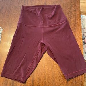 Lululemon Align 10” Bike Short Maroon